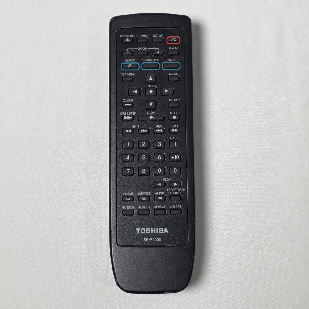 Toshiba Remote Control SE-R0058 DVD Player Media Controller Untested for‎ Parts